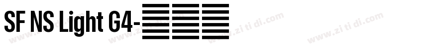 SF NS Light G4字体转换